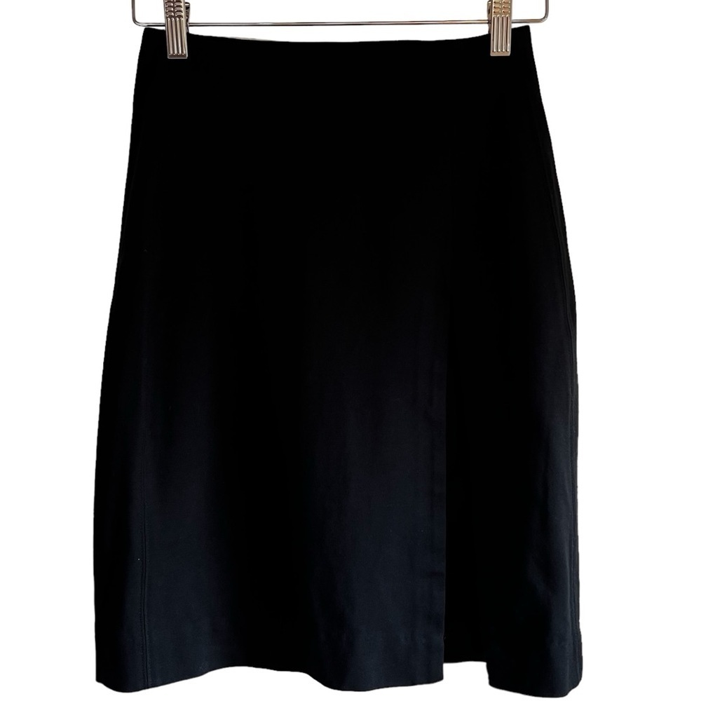 Babaton stretch pencil skirt with front slit black size 2 excellent condition